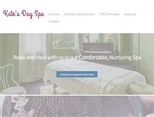 Tablet Screenshot of katesdayspa.com